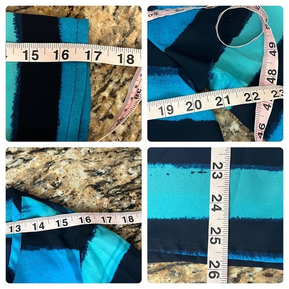 Express Vintage Y2K Striped Tunic Blouse Women’s L Blue Black Batwing Nautical - Picture 5 of 9